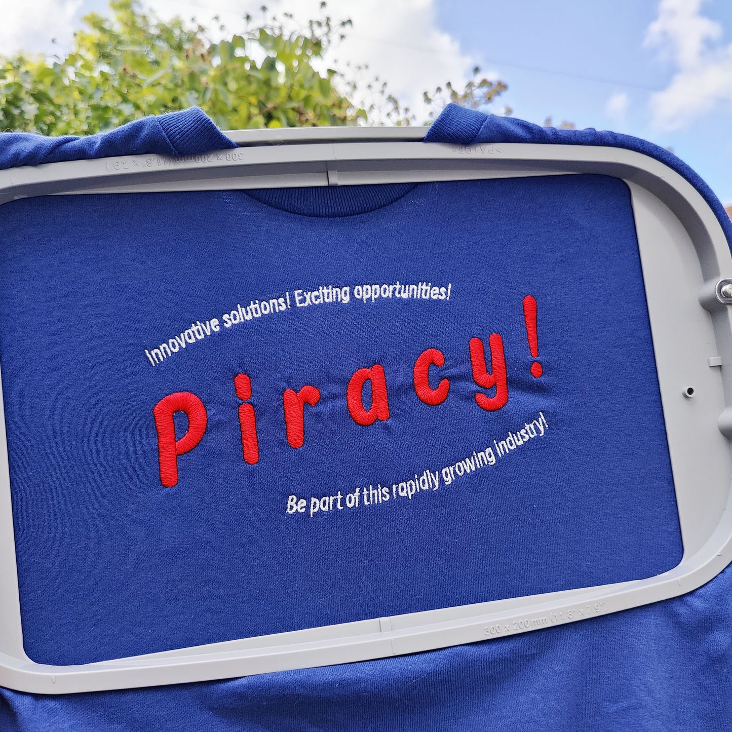 Piracy Embroidered Tee