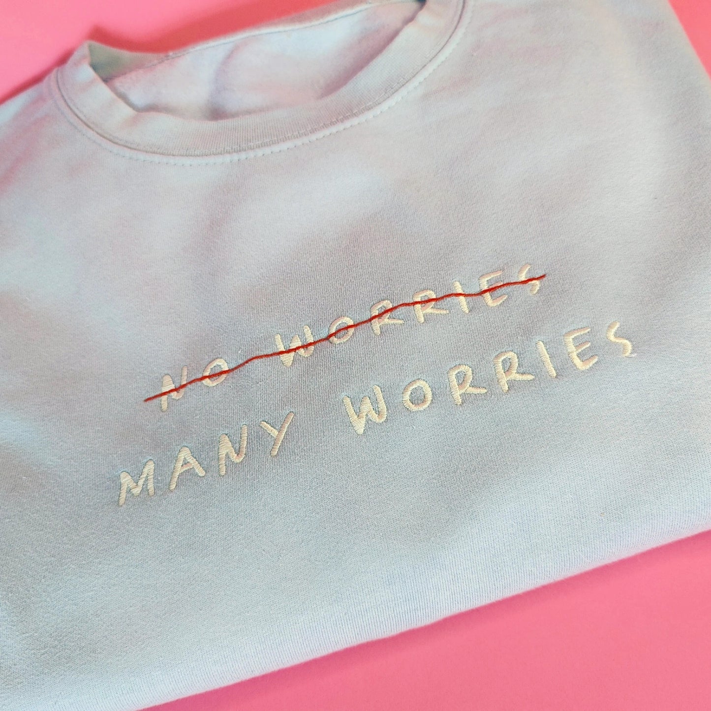 Many Worries Embroidered Tee