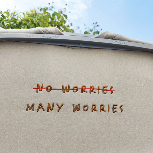 Many Worries Embroidered Tee